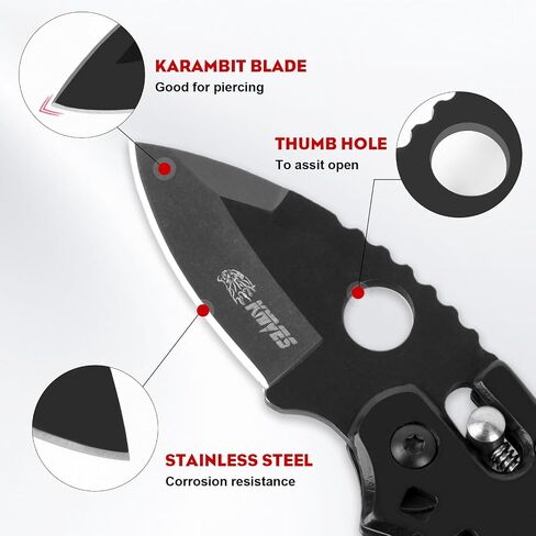 NUHUi Kids Pocket Knife Keychain Folding Knife Stainless Steel Blade Wood Handle Small Hand Tools Accessories Attachments Xmas Gift in Saudi Arabia