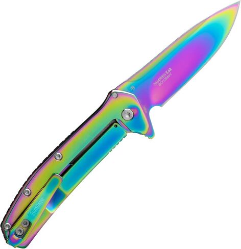 Kershaw Outcome Pocket Knife, Silver, 2.8 Inch Stainless Steel Drop Point Blade, EDC with Assisted Opening, Reversible Pocketclip, Everyday Carry Pocket Knife for Men and Women in Kuwait
