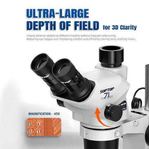 SOPTOP SZN-71Pro Max-01 Trinocular Stereo Zoom Microscope in Kuwait