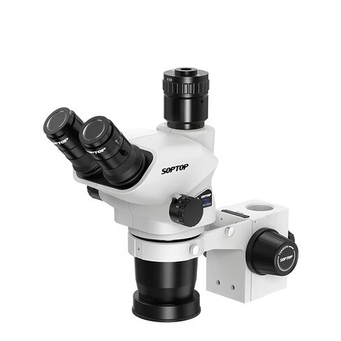 SOPTOP SZM-6565Pro-02 Trinocular Stereo Microscope, 6.5X-65X Zoom, Dual LED in Kuwait