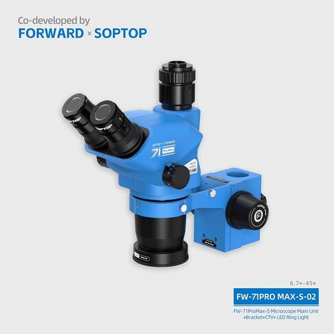 Forward FW-71Pro Max-02 Stereo Microscope, 7X-45X Double Barlow in Kuwait