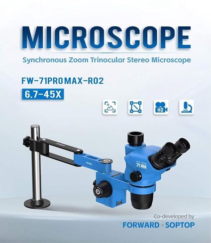 Forward FW-71Pro Max-R02 Trinocular Microscope, R02 Arm, Super DoF in Kuwait
