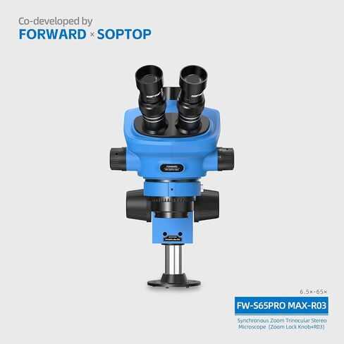 Forward FW-S65Pro Max-R03 Stereo Microscope, 6.5X-65X Triple Barlow in Kuwait