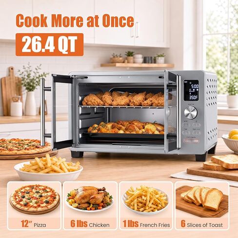 DORTALA 25L French Door Air Fryer Toaster Oven Countertop in Saudi Arabia