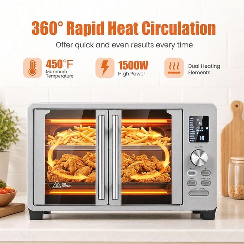 DORTALA 25L French Door Air Fryer Toaster Oven Countertop in Saudi Arabia