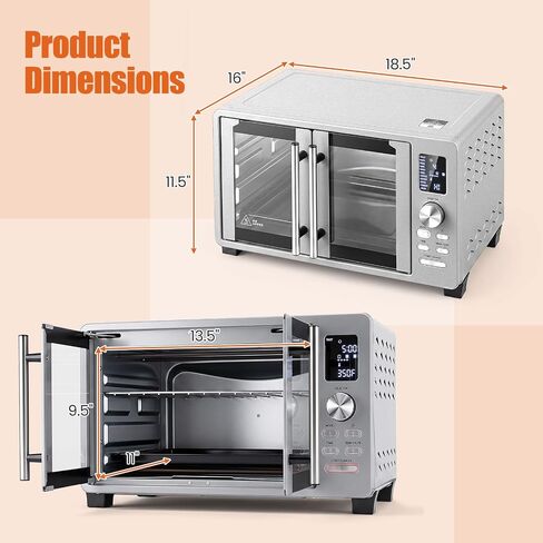 DORTALA 25L French Door Air Fryer Toaster Oven Countertop in Saudi Arabia