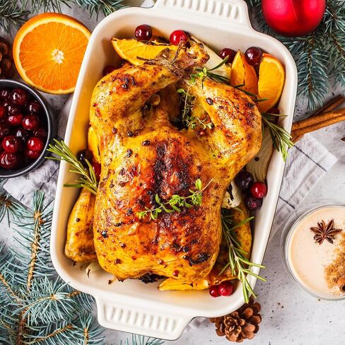 Royalcraft Roaster Oven with Self-Basting Lid, 8qt Electric Roaster with Removable Pan & Rack, Turkey Roaster Oven with Defrost & Warm Function, Stainless Steel, Black in Kuwait