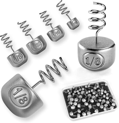 60/50PCs Screw Lock Nail Weights Fishing Insert Sinkers 1/32 1/16 3/32 1/8 in Kuwait