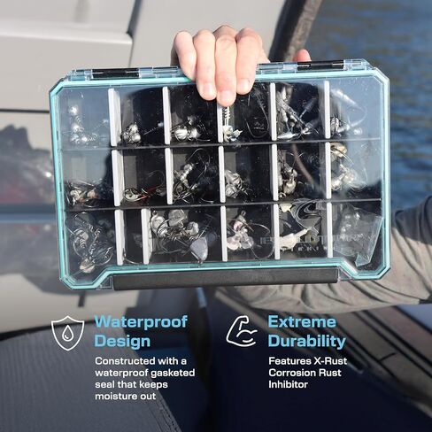 Evolution Fishing BallistiX 3.6 Tackle Tray - Waterproof, Anti-Corrosion, Single Latch, Clear Lid, Lure Box, Tackle Storage Box, Removable Dividers in Kuwait