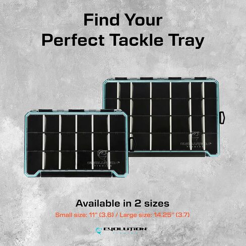 Evolution Fishing BallistiX 3.6 Tackle Tray - Waterproof, Anti-Corrosion, Single Latch, Clear Lid, Lure Box, Tackle Storage Box, Removable Dividers in Kuwait