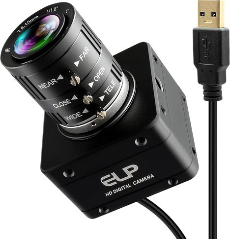 IFWTAER 12MP Industrial USB3.0 Camera,1080P@230fps High Frame Rate 4K@30fps UVC Camera,3.6-10mm Manual Zoom Lens,Plug and Play for Security Monitoring 3D Printing,Compatible with Windows Linux Mac in Kuwait