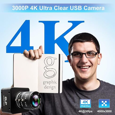 IFWTAER 12MP Industrial USB3.0 Camera,1080P@230fps High Frame Rate 4K@30fps UVC Camera,3.6-10mm Manual Zoom Lens,Plug and Play for Security Monitoring 3D Printing,Compatible with Windows Linux Mac in Kuwait