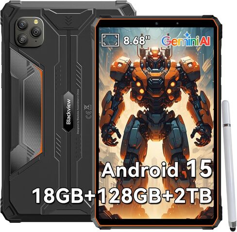 Blackview 9 inch Rugged Tablet, Android 15 Waterproof Gemini AI Tablet in Kuwait