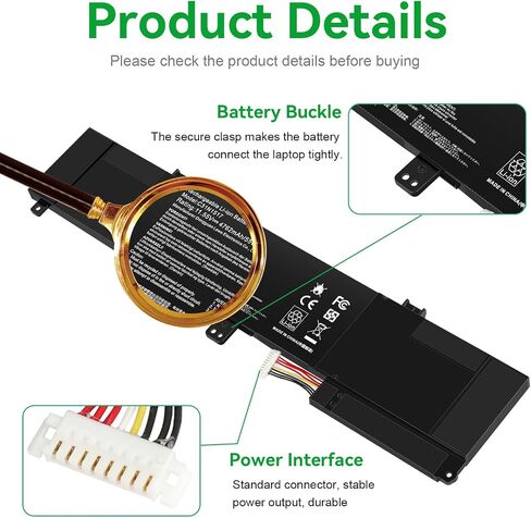 ASUNCELL C31N1517 Laptop Battery Compatible with ASUS VivoBook Flip Q304 Q304U Q304UA Q304UAK Q304UJ Q303UA Q304UAKP TP301 TP301U TP301UA TP301UJ 0B200-01840000 0B200-01840100 11.55V 55Wh in Kuwait