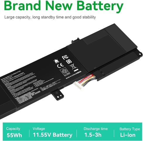 ASUNCELL C31N1517 Laptop Battery Compatible with ASUS VivoBook Flip Q304 Q304U Q304UA Q304UAK Q304UJ Q303UA Q304UAKP TP301 TP301U TP301UA TP301UJ 0B200-01840000 0B200-01840100 11.55V 55Wh in Kuwait