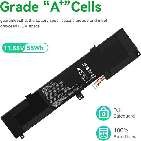 ASUNCELL C31N1517 Laptop Battery Compatible with ASUS VivoBook Flip Q304 Q304U Q304UA Q304UAK Q304UJ Q303UA Q304UAKP TP301 TP301U TP301UA TP301UJ 0B200-01840000 0B200-01840100 11.55V 55Wh in Kuwait