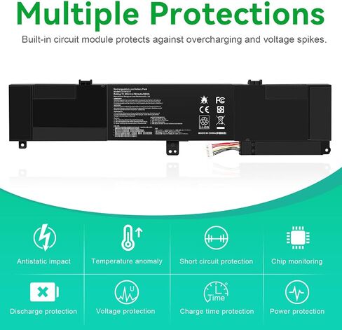 ASUNCELL C31N1517 Laptop Battery Compatible with ASUS VivoBook Flip Q304 Q304U Q304UA Q304UAK Q304UJ Q303UA Q304UAKP TP301 TP301U TP301UA TP301UJ 0B200-01840000 0B200-01840100 11.55V 55Wh in Kuwait