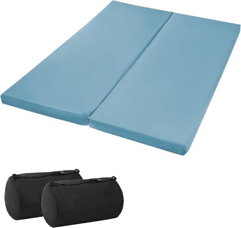 REDCAMP Folding Cot Pads for Sleeping Extra Thick, Soft Comfortable Velvet & Corduroy Cotton Camping Cot Mattress Pad for Backpacking Hiking, Black Blue Brown Grey 75x30 inches in Kuwait