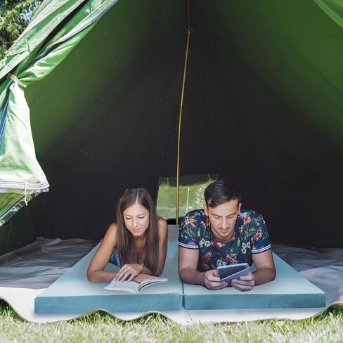 REDCAMP Folding Cot Pads for Sleeping Extra Thick, Soft Comfortable Velvet & Corduroy Cotton Camping Cot Mattress Pad for Backpacking Hiking, Black Blue Brown Grey 75x30 inches in Kuwait