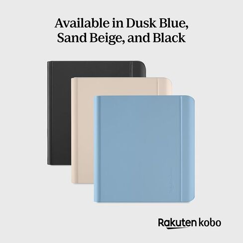 Kobo Libra Colour Black eReader & Dusk Blue Notebook SleepCover Bundle | 7" Glare-Free Colour E Ink Kaleido 3 Display | Dark Mode Option | Waterproof | Built-in-2-Way Stand Cover in Kuwait