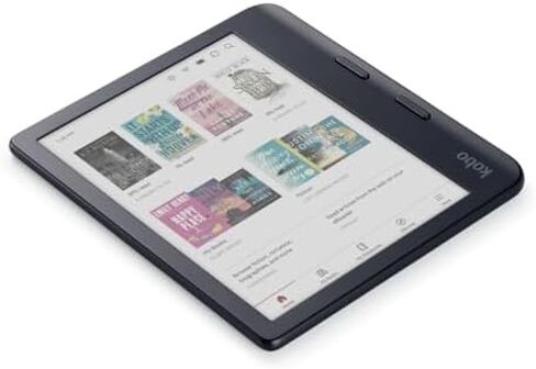 Kobo Libra Colour Black eReader & Dusk Blue Notebook SleepCover Bundle | 7" Glare-Free Colour E Ink Kaleido 3 Display | Dark Mode Option | Waterproof | Built-in-2-Way Stand Cover in Kuwait