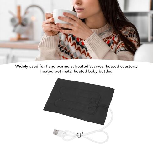 USB Cloth Heater Fast Heating 5W Hand Warmer Scarf Coaster Pet Mat for 15.4x10cm Size in Saudi Arabia