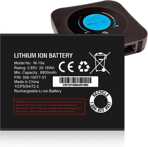 W-10A Battery, High Capacity Li-ion Replacement Battery for Netgear MR1100 AT&T Nighthawk M1 LTE Mobile Hotspot Router Netgear Model No: W-10 W-10a in Kuwait