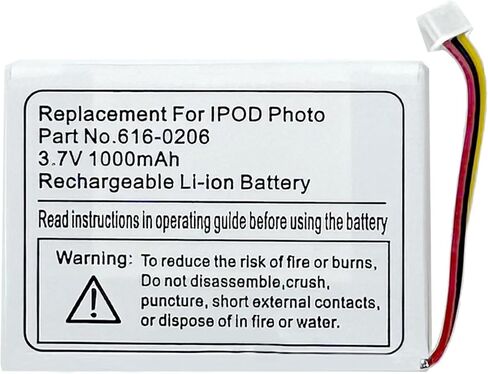 New Upgrade 616-0206 Battery for iPod Classic Photo 4 4th gen A1099 20 30 40 60 GB U2 [0 Cycle] - 3.8V Li-Ion Replacement Battery in Kuwait