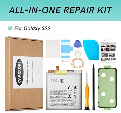 New Cellphone Battery Compatible with Galaxy S22 SM-S901U/U1/W/B/F/E, with Repair Guide & Tools in Kuwait