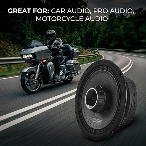 DS18 PRO-ZT6SL 6.5" Ultra Slim 2-Way Midrange Speaker with Bullet Tweeter – 200W RMS / 400W Max, 4 Ohm, 2.15" Shallow Mount, High Sensitivity Car Audio Speaker (Single) in Kuwait
