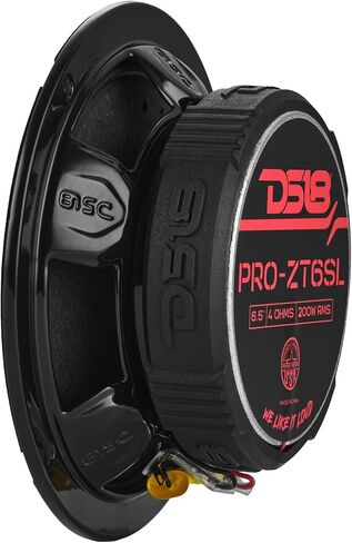 DS18 PRO-ZT6SL 6.5" Ultra Slim 2-Way Midrange Speaker with Bullet Tweeter – 200W RMS / 400W Max, 4 Ohm, 2.15" Shallow Mount, High Sensitivity Car Audio Speaker (Single) in Kuwait