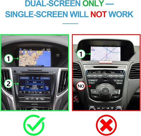 OEM Dual Screen Only – Wireless CarPlay & Android Auto Interface for Acura RDX TLX MDX ILX RLX (Single Screen Will NOT Work) in Kuwait