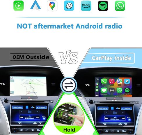 OEM Dual Screen Only – Wireless CarPlay & Android Auto Interface for Acura RDX TLX MDX ILX RLX (Single Screen Will NOT Work) in Kuwait