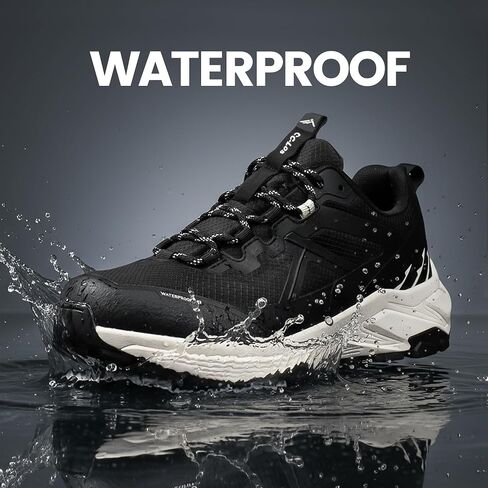 CC-Los Women's Waterproof Lightweight Hiking Shoes Non-Slip Outdoor Walking Black Size 7 in Kuwait