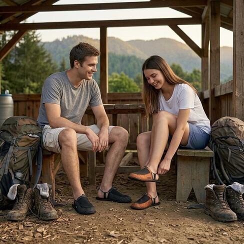 Ultralight Camp Shoes Camping Slippers After Hiking Around Tent Packable in Kuwait