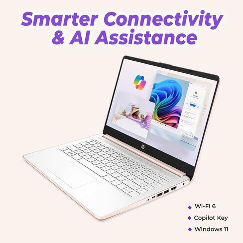 HP New Everyday Slim Laptop | 2026 Edition | Microsoft 365 | Intel N150 Processor - 128GB SSD | Copilot AI | Long Battery Life | Windows 11 in Kuwait
