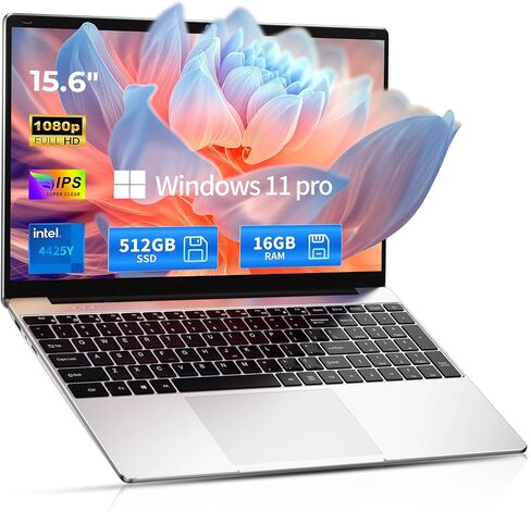 2026 Windows 11 Pro Traditional Laptop Computer, 16GB RAM 512GB SSD for Business Student School College, 15.6" FHD IPS Display, Lightweight Portable, 4H Battery, 3.5 lbs in Kuwait