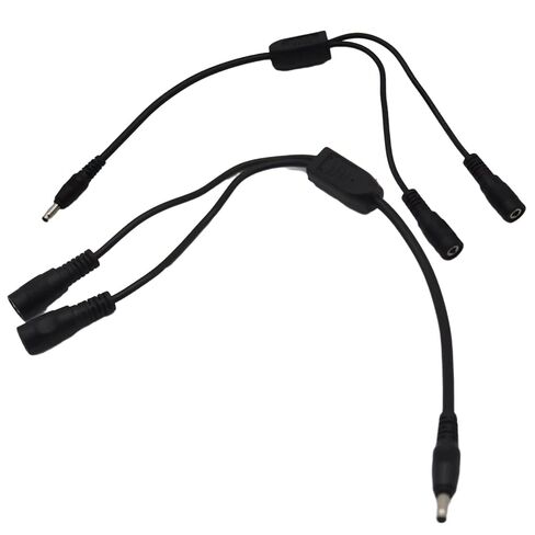 2PCS DC Y Splitter Cable 1 Male to 2 Female,3.5mm x 1.35mm DC Power Extension Adapter Cable,for CCTV Surveillance Cameras, LED Light Strip in Kuwait