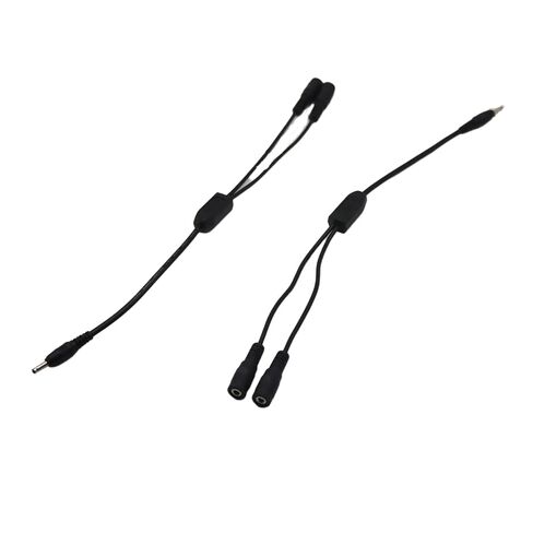 2PCS DC Y Splitter Cable 1 Male to 2 Female,3.5mm x 1.35mm DC Power Extension Adapter Cable,for CCTV Surveillance Cameras, LED Light Strip in Kuwait