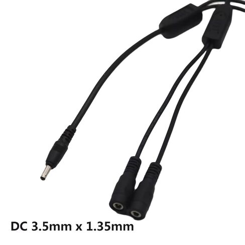 2PCS DC Y Splitter Cable 1 Male to 2 Female,3.5mm x 1.35mm DC Power Extension Adapter Cable,for CCTV Surveillance Cameras, LED Light Strip in Kuwait