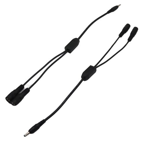 2PCS DC Y Splitter Cable 1 Male to 2 Female,3.5mm x 1.35mm DC Power Extension Adapter Cable,for CCTV Surveillance Cameras, LED Light Strip in Kuwait