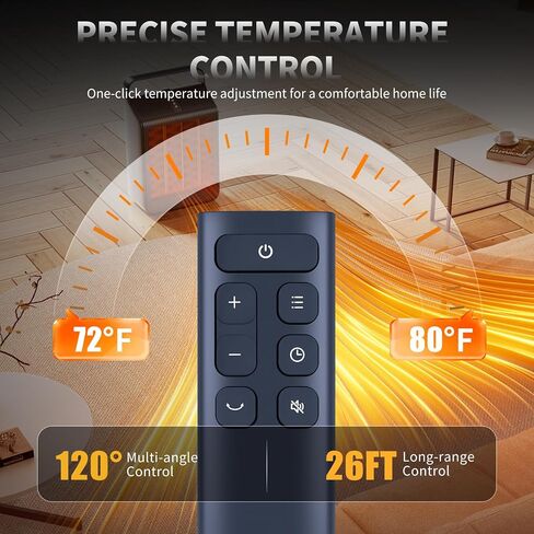Replacement Remote for Dreo Fan for Bedroom, Space Heater for Indoor Use, 120° Oscillating Standing Fans PolyFan 512, Black in Kuwait