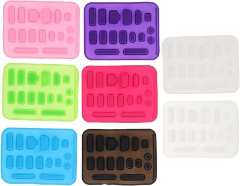 8 Sets Silicone Dustproof Plug Cover Set for Laptop USB Ports in Kuwait