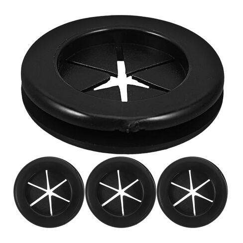 4pcs Black Rubber Cable Grommet for Desk Cord Hole Protection in Kuwait
