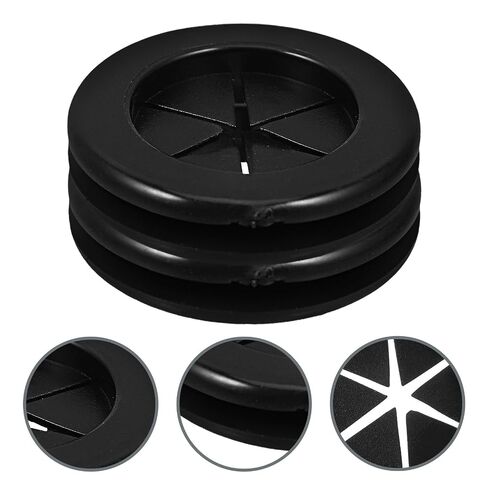 4pcs Black Rubber Cable Grommet for Desk Cord Hole Protection in Kuwait