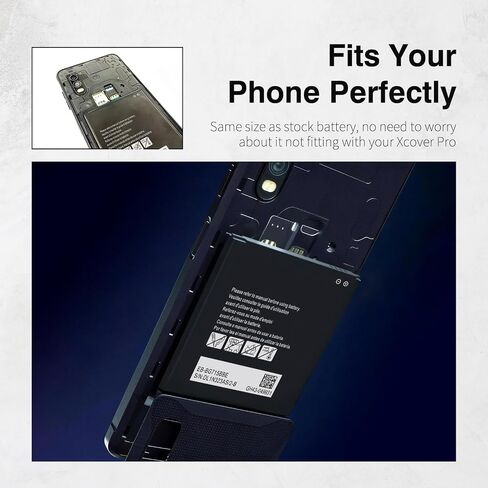 4500mAh Battery for Samsung Galaxy XCover Pro & XCover 6 Pro,2026 New Upgrade[0 Cycle] High Capacity Replacement Battery for EB-BG715BBE / EB-BG736BBE, SM-G715 G715F G715U G736B in Kuwait