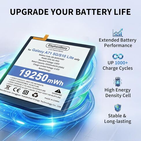 ElephantStory Replacement Battery for Samsung Galaxy A71 5G High Capacity in Kuwait