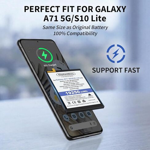 ElephantStory Replacement Battery for Samsung Galaxy A71 5G High Capacity in Kuwait