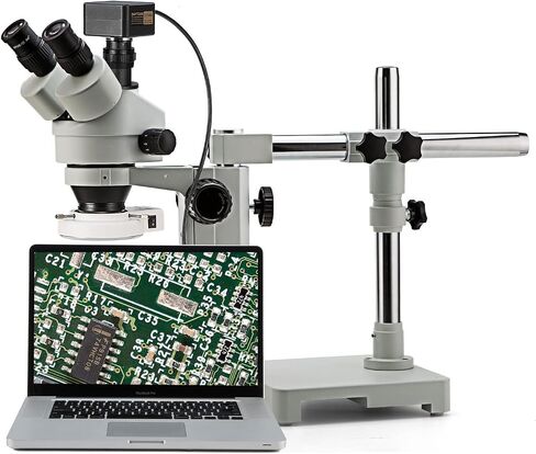SWIFT S7 Trinocular Stereo Microscope 7X-45X Bundle with 20MP C‑Mount Microscope Camera in Kuwait