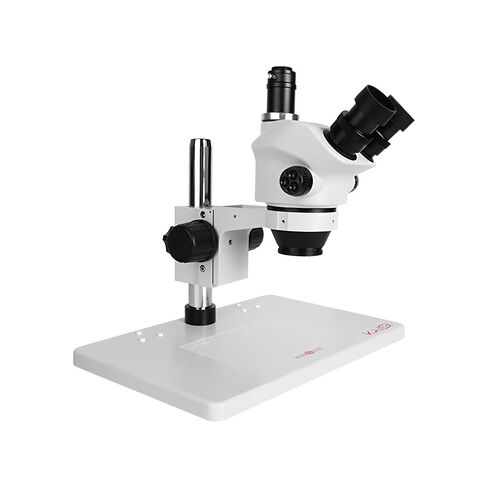 KAISI 37050PLUS Trinocular Stereo Microscope – 7X-50X Zoom, WF10X22 Wide-Field Eyepieces, Large Base with Heat-Resistant Silicone Pad & Limit Block for Electronics Repair in Kuwait